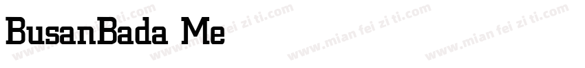 BusanBada Medium字体转换